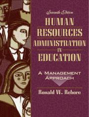 Cover of: Human resources administration in education by Ronald W. Rebore