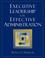 Cover of: Executive Leadership for Effective Administration