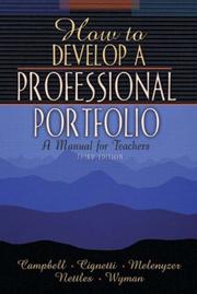 Cover of: How to Develop a Professional Portfolio: A Manual for Teachers, Third Edition