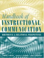 Cover of: Handbook of instructional communication: rhetorical and relational perspectives