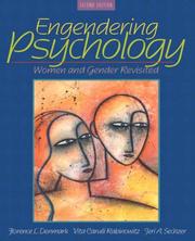 Cover of: Engendering Psychology by Florence L. Denmark, Vita Carulli Rabinowitz, Jeri A. Sechzer