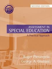 Cover of: Assessment in Special Education (2nd Edition) by Roger Pierangelo, George Giuliani, George A. Giuliani, Roger Pierangelo, George A. Giuliani