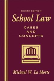 Cover of: School Law | Michael W. La Morte