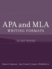 Cover of: APA and MLA Writing Formats (Revised Printing)