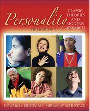 Cover of: Personality by Howard S. Friedman, Miriam W. Schustack