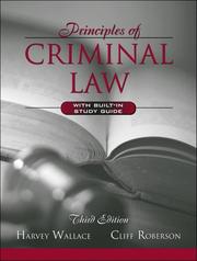 Cover of: Principles of criminal law by Harvey Wallace
