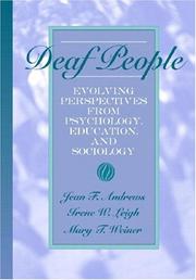 Cover of: Deaf People: Evolving Perspectives from Psychology, Education and Sociology