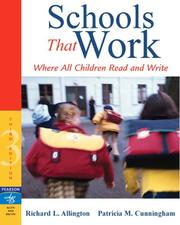 Cover of: Schools That Work by Richard L. Allington, Patricia Marr Cunningham