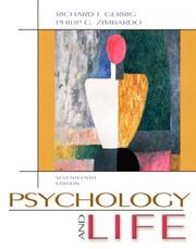 Cover of: Psychology and Life (with Study Card) (17th Edition) (MyPsychLab Series) by Richard J. Gerrig, Philip G. Zimbardo