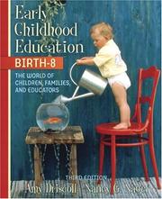 Cover of: Early Childhood Education, Birth-8 by Amy Driscoll, Nancy G. Nagel
