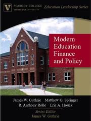 Cover of: Modern Education Finance and Policy (Peabody College Education Leadership Series)