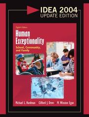 Cover of: Human Exceptionality: School, Community, and Family, IDEA 2004 Update Edition (8th Edition)