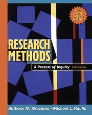 Cover of: Research Methods by Anthony M. Graziano, Michael L. Raulin