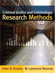 Cover of: Criminal Justice and Criminology Research Methods