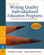 Cover of: Guide to Writing Quality Individualized Education Programs (2nd Edition)