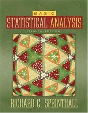 Cover of: Basic Statistical Analysis (8th Edition) by Richard C. Sprinthall