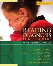 Cover of: Reading Diagnosis  for Teachers: An Instructional Approach (5th Edition)