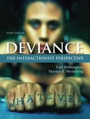 Cover of: Deviance by Earl S Rubington, Martin S. Weinberg