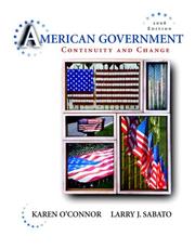 Cover of: American Government by Karen O'Connor, Larry J. Sabato