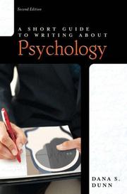 Cover of Short Guide to Writing about Psychology (2nd Edition) (Short Guides Series)