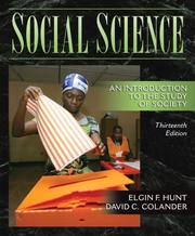 Cover of: Social Science: An Introduction to the Study of Society (13th Edition)