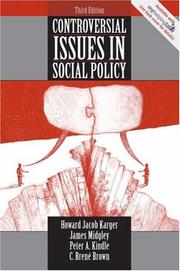 Cover of: Controversial Issues in Social Policy (3rd Edition)