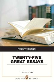 Cover of: Twenty-Five Great Essays | Robert J. DiYanni
