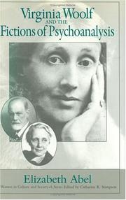 Cover of: Virginia Woolf and the fictions of psychoanalysis
