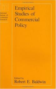 Cover of: Empirical studies of commercial policy by edited by Robert E. Baldwin.