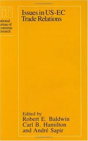 Cover of: Issues in US-EC trade relations by edited by Robert E. Baldwin, Carl B. Hamilton, and André Sapir.