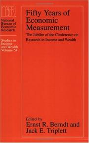 Cover of: Fifty Years of Economic Measurement by 