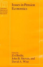 Cover of: Issues in pension economics by edited by Zvi Bodie, John B. Shoven, and David A. Wise.