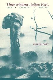 Cover of: Three modern Italian poets by Joseph Cary