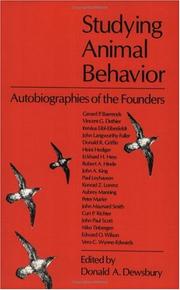 Cover of: Studying animal behavior: autobiographies of the founders