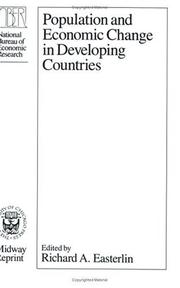 Cover of: Population and Economic Change in Developing Countries (National Bureau of Economic Research Universities-National Bureau Conference Ser)