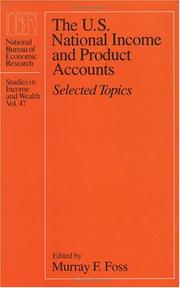 Cover of: The U.S. national income and product accounts: selected topics