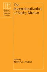 Cover of: The Internationalization of equity markets by edited by Jeffrey A. Frankel.