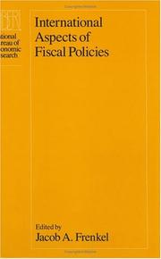 Cover of: International aspects of fiscal policies