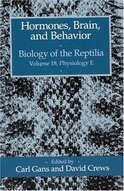 Cover of: Hormones, Brain, and Behavior (Biology of the Reptilia Series)