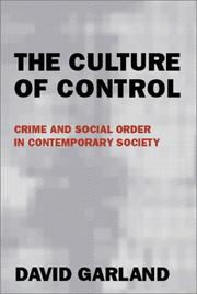 Cover of: The culture of control by David Garland