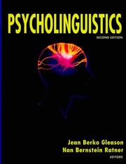 Cover of: Psycholinguistics