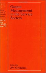 Cover of: Output measurement in the service sectors