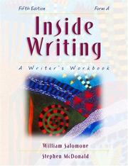 Cover of: Inside Writing by William Salomone, Stephen McDonald