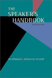 Cover of: The speaker's handbook by Jo Sprague