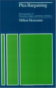 Cover of: Plea Bargaining by Milton Heumann