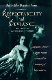 Cover of: Respectability and deviance by Ruth-Ellen B. Joeres