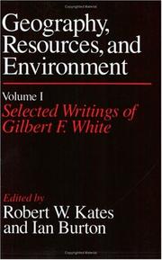 Cover of: Selected writings of Gilbert F. White