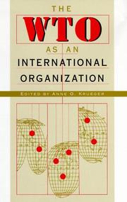 Cover of: The WTO as an international organization