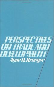 Cover of: Perspectives on trade and development by Anne O. Krueger, Anne O. Krueger