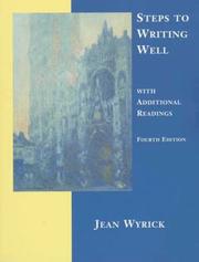 Cover of: Steps to writing well by Jean Wyrick